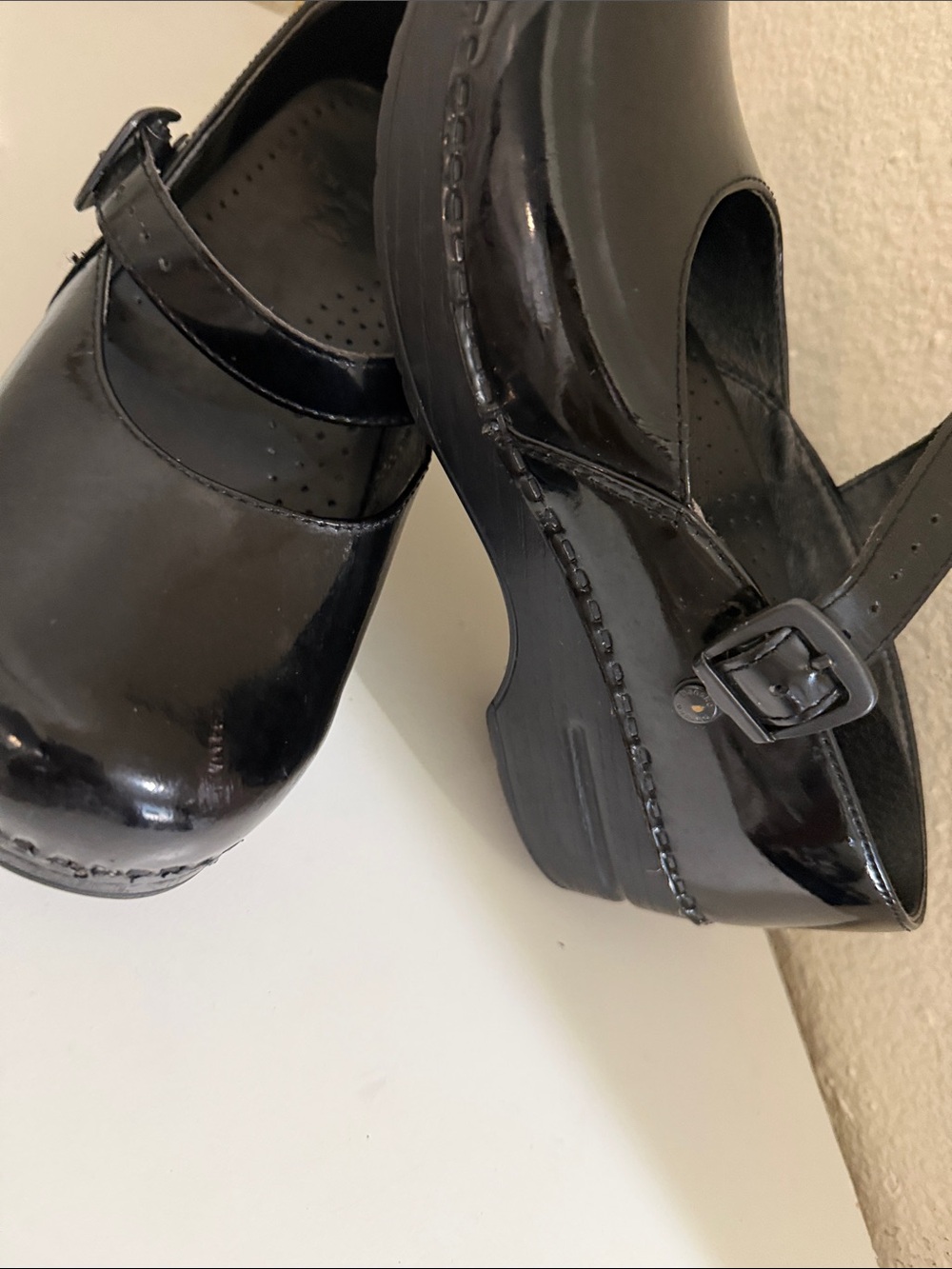 Dansko Black Patent Mary Jane Platform Clogs - Picture 5 of 9
